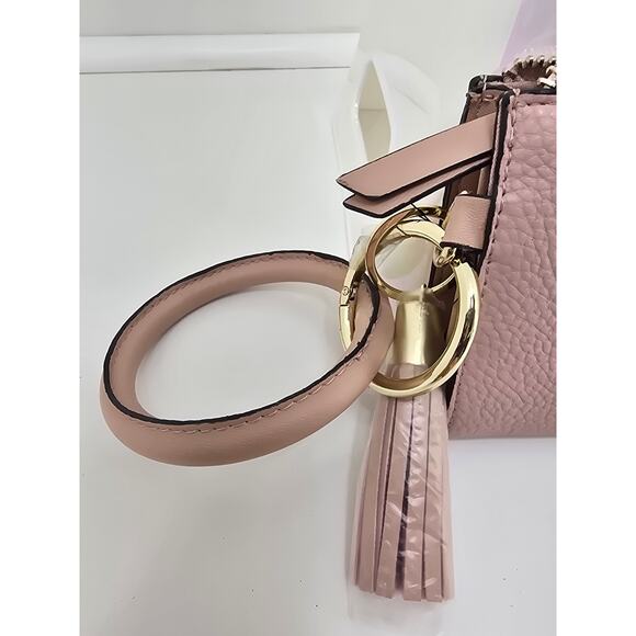 Nanette Lepore Pink Wristlet Wallet Vegan Leather with Key Ring NWT - Picture 2 of 5